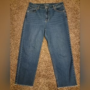 Very gently worn high rise straight ankle jeans